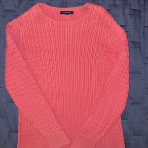 Lands' End Women's Coral Crew Neck Sweater